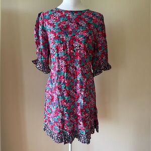 RIXO by Target Women’s Mini Floral Puffer Sleeve Dress Size 8